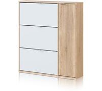 duehome Zapatero eris 4 puertas melamina, blanco artik, 106 x 115 x 22