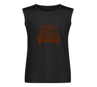 Duel Terror Truck Silhouette 70's Cult Movie Muscle Car Sleeveless T-Shirt Man's Fashion Cotton Black Vest Tank Clothes, Negro , XL