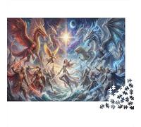 Duelo de Sangre de Dragón Puzzle 1000 Piezas Adultos Y Niños,Rompecabezas,Premium,Cartón,14 Años+,Deco Pared,Regalo Ideal,Anti-estrés,Relax,Desafío,Reto,Educativo 52x38cm