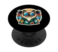 Dueña de un gato Ragdoll, Summer Vibes, vacaciones, mamá, señora, papá PopSockets PopGrip Adhesivo