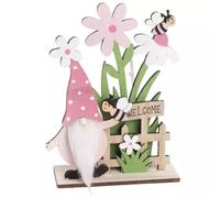 Duende con flores, decoración - 19 x 13 cm