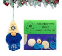 Duendes de Navidad | de GNOME sin Rostro Hecho a Mano,Decoraciones de árbol con Botones, para creación de artesanías, Fiestas de Invierno