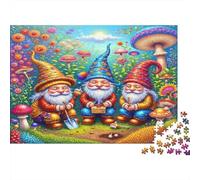 Duendes del Bosque Puzzle de 1000 Piezas Papel para Adultos Hongos Fantásticos Juego de Puzzle 1000 Piezas Alivio Estrés 70x50cm/1000pcs
