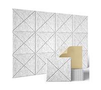 Duendhd 12 paquetes de placas acústicas de aislamiento acústico con bordes biselados para decoración de pared y tratamiento acústico