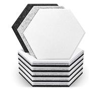 Duendhd 18 placas acústicas hexagonales con paneles de espuma de protección sonido biselado, placa de protección de sonido de alta densidad para estudio oficina