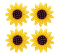 Duendhd 4 piezas de accesorios de girasol para coche, ambientador de coche, clips de ventilación de girasol, decoración de perfume para