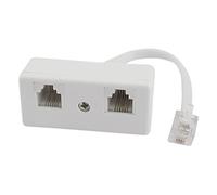Duendhd Adaptador de Conector Divisor de LíNea TelefóNica Dual Hembra 6P4C RJ11