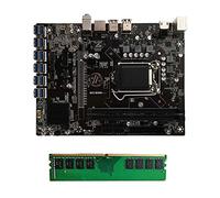 Duendhd B250C BTC Mining Placa base con DDR4 4G 2666Mhz RAM 12XPCIE a USB 3.0 tarjeta gráfica ranura LGA1151 ordenador placa base