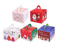 Duendhd Caja de embalaje de 20 unidades de de Navidad caja de manzana caramelo caja de de fiesta cartón occidental caja de embalaje