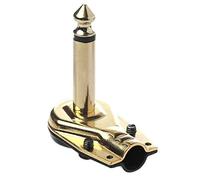 Duendhd Conector de amplificador de micrófono de audio mono de 6,35 mm en ángulo recto para guitarra eléctrica