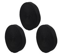 Duendhd de de nailon de 25 mm x 20 m, 3 unidades, para hacer manualidades, color negro