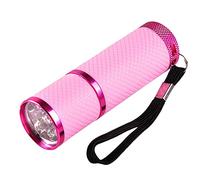 Duendhd LáMpara de UñAs UV 9 LED, Secador Profesional, Gel de Curado, Luz de Esmalte, Secador de Mano, Linterna, Herramientas Profesionales para el Arte de UñAs, Rosa