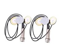 Duendhd Micrófono de contacto piezoeléctrico 3 pastillas transductoras con conector de pin final para Kalimba