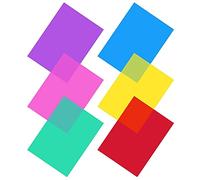 Duendhd Pack de 6 películas de color gel, película de color transparente, resistente al para lámparas, filtro de color (30 x 21 cm)