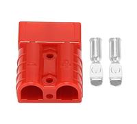 Duendhd Para Conectores de Enchufe Estilo Anderson 50A 600V 6-12AWG CA/CC EléCtrica para Enchufes de Terminales SóLidos Chapados en 6AWG Rojo