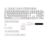 Duendhd PBT 132 teclas Cherry sub japonés tapa de teclado minimalista adecuado para teclado mecánico