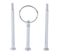 Duendhd Soporte redondo de 3 niveles para tartas y magdalenas (plata)