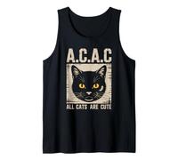 Dueño de Gato Divertido All Cats Are Cute A.C.A.C Camiseta sin Mangas