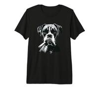 Dueño de Perro bóxer para el día del Padre de papá Camiseta Premium
