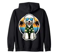 Dueño de perro Komondor Summer Vibes Vacaciones Vacaciones Vintage Sun Sudadera con Capucha