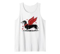 Dueño de Perro Salchicha con alas de ángel Lindo Perro Salchicha Camiseta sin Mangas