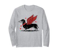 Dueño de Perro Salchicha con alas de ángel Lindo Perro Salchicha Manga Larga