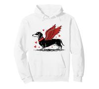 Dueño de Perro Salchicha con alas de ángel Lindo Perro Salchicha Sudadera con Capucha