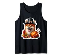 Dueño de Perro Spitz finlandés de Acción de Gracias mamá papá Divertido otoño Lindo Camiseta sin Mangas