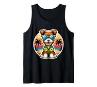 Dueño de perro Welsh Terrier Summer Vibes Vacation Vacay Camiseta sin Mangas
