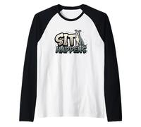 Dueño de Perros Pit Bull Dog Training Camiseta Manga Raglan