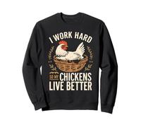 Dueño de Pollo Divertido Trabajo Duro para Que mis Pollos vivan Mejor Sudadera