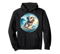 Dueño de un Perro Habanero Surfista Surfista Surfboard Rider Vintage Sudadera con Capucha