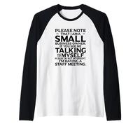 Dueño de una pequeña Empresa Hablando Conmigo Mismo Empresario Divertido Camiseta Manga Raglan