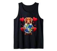 Dueño del abrazo del perro perro perdiguero del Día de la Tierra de Nueva Escocia Camiseta sin Mangas