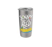 Dueño del loro Gracioso Lo siento Estoy tarde Tuve que alimentar a los loros Vaso térmico de acero inoxidable de doble pared