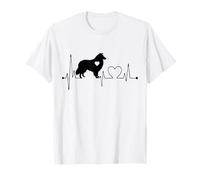 Dueño del Perro Collie de Pelo Largo con electrocardiograma de Latido del corazón de Rough Collie Camiseta