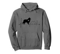 Dueño del Perro Collie de Pelo Largo con electrocardiograma de Latido del corazón de Rough Collie Sudadera con Capucha
