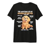 Dueño del Perro Golden Retriever T Perro De Anatomía del Camiseta Premium
