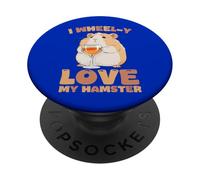 Dueño Divertido de roedores con Texto en inglés I Wheel-y Love My Hamster PopSockets PopGrip Adhesivo
