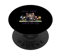 Dueño felino Gracioso del día Que dejé de amar a los Gatos PopSockets PopGrip Adhesivo