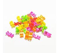 DUERDU Clip de pata de pájaro numerado Anillo ultraligero de plástico multicolor 2,7 mm 3 mm 4 mm 4,5 mm 5 mm para loro canario y otras aves