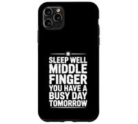 Duerme Bien Dedo Medio Tienes Un Día Ocupado Mañana Carcasa para iPhone 11 Pro MAX