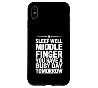Duerme Bien Dedo Medio Tienes Un Día Ocupado Mañana Carcasa para iPhone XS MAX