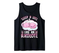 Duerme un Loto como un Axolotl Camiseta sin Mangas