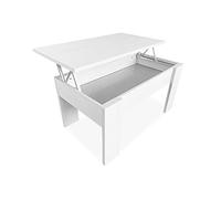 Duérmete Online 0 Mesa de Centro Elevable, Mesita de Salón o Comedor, Acabado en Color Gris Polar, Medidas, 90 cm (Ancho) x 50 cm (Fondo) x 46, 57 cm (Alto), Madera, 90 x 50 x 46, 57 cm