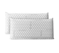 DUÉRMETE ONLINE - Almohada Viscoelástica Carbono Plus | Máximo Confort y Excelente Adaptabilidad con Propiedades Antiestrés | 2 Unidades de 90 x 40 cm
