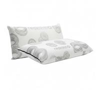 Duérmete Online - Almohada Viscoelástica con Funda BioCeramic | Núcleo Memory Foam para Alivio Cervical | Termorregulación FIR, Antialérgica y Transpirable | 2 Unidades de 75 cm