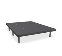 DUÉRMETE ONLINE - Base Tapizada Reforzada para Cama, Estabilidad y Resistencia con 5 Barras Transversales y 6 Patas metálicas roscadas de 25cm, 90 x 190, Gris Oscuro