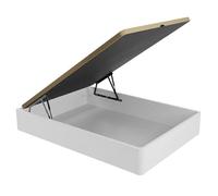 DUÉRMETE ONLINE - Canapé Abatible Blanco 150x190 cm, Gran Capacidad de Almacenaje, Estructura Súper Reforzada, Tapa 3D Transpirable, Incluye Subida a Domicilio