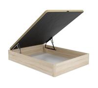 DUÉRMETE Online - Canapé Abatible de Madera Súper Reforzado con Gran Capacidad, Esquinas Redondeadas, 105 x 190, Cambria